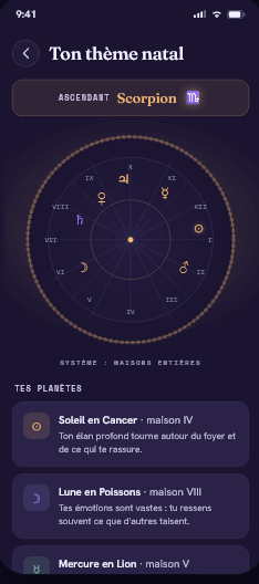 AstroPulse — thème natal
